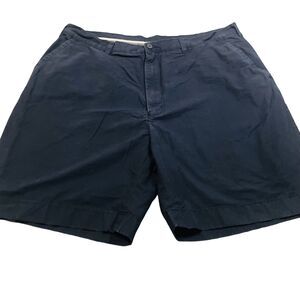 Jos A Bank Shorts Men's Size 42 Navy Blue Cotton Chino Flat Front Casual Preppy